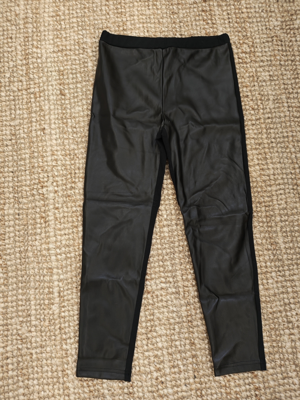 Polo by Ralph Lauren Girls Black Faux Leather Leggings Size 8-10